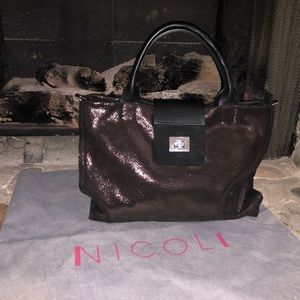 NEW, never used NICOLI genuine leather purse